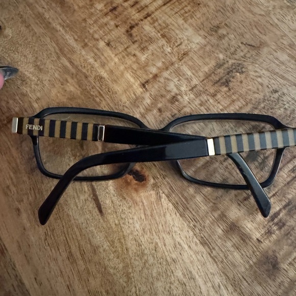 Fendi black frames square frame eyeglassess glasses Pequon stripes used - Picture 1 of 9